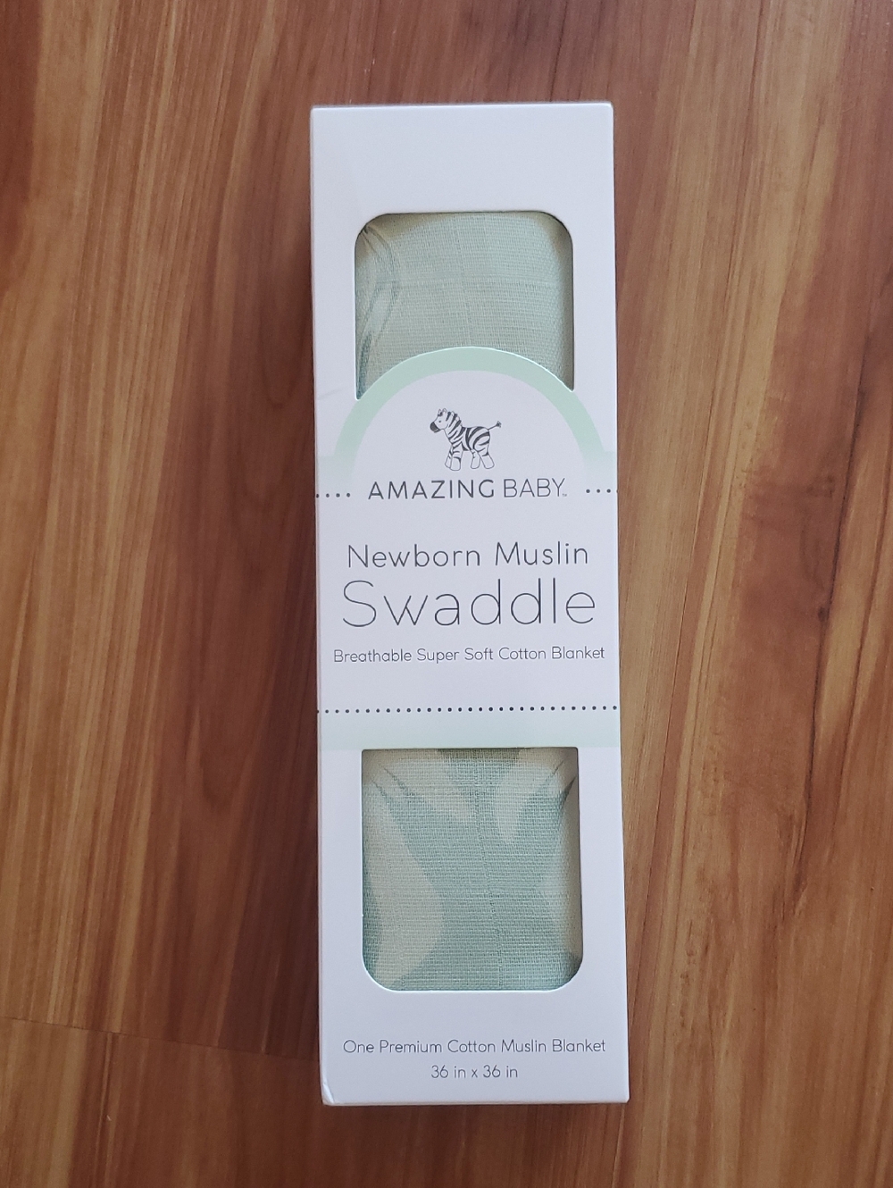 NWT Amazing Baby Newborn Muslin Swaddle Light Mint Green Baby Girl Baby Boy Nb